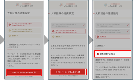 「マイナポータル」画面操作イメージ